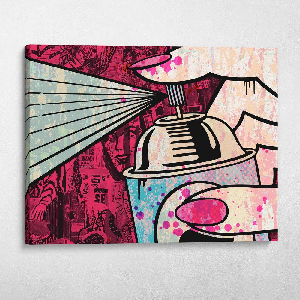 Spray Can Graffiti Pop Art Lichtenstein Wall Art